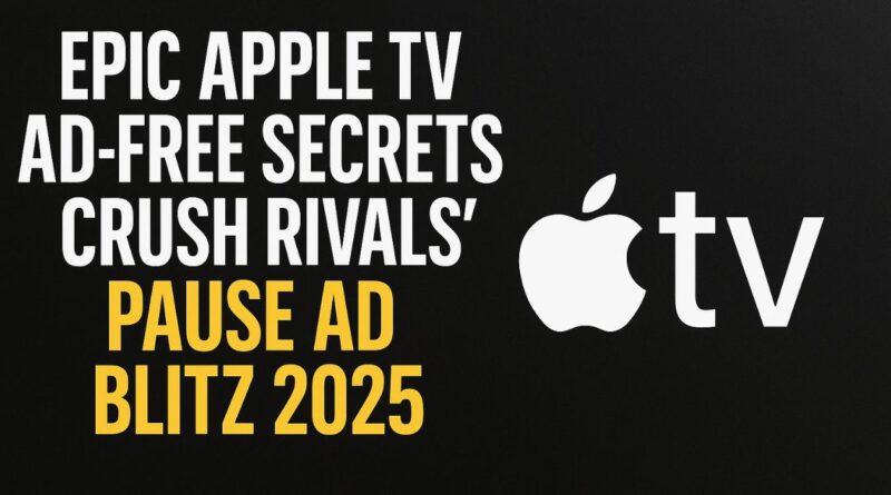Epic Apple TV Ad-Free Secrets Crush Rivals' Pause Ad Blitz 2025
