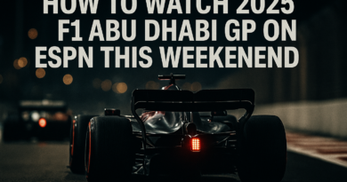 How to Watch 2025 F1 Abu Dhabi GP on ESPN This Weekend