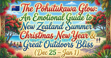 🇳🇿 The Pōhutukawa Glow: An Emotional Guide to New Zealand Summer Christmas New Year & Great Outdoors Bliss (Dec 25 – Jan 1)
