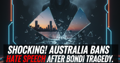 Dark figure with broken glass imagery.