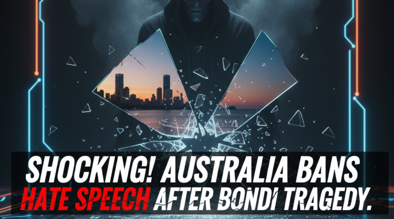 Dark figure with broken glass imagery.