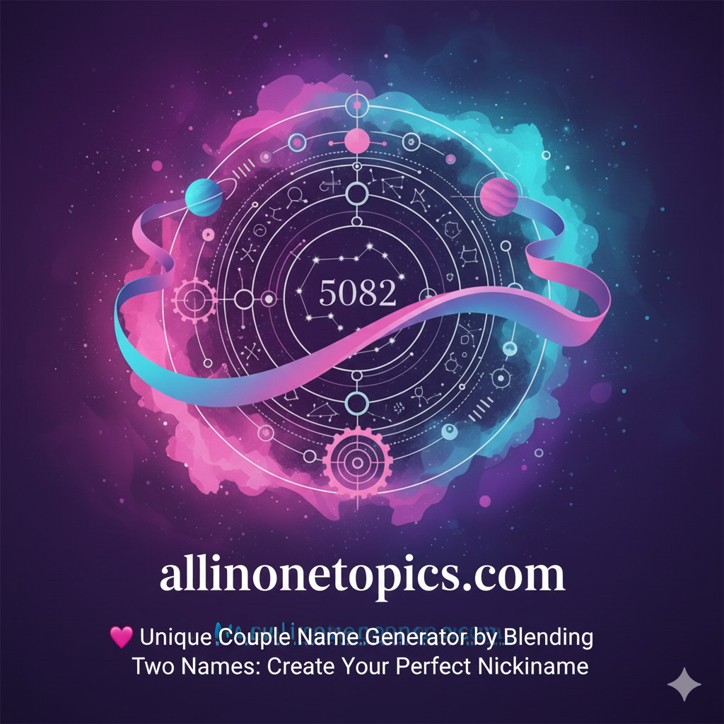 Unique Couple Name Generator by Blending Two Names for Free