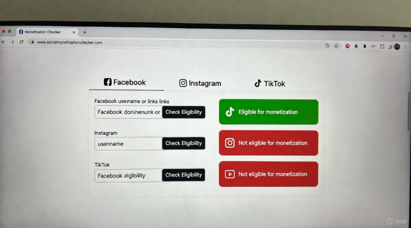 Facebook, Instagram & TikTok Monetization Checker 2025